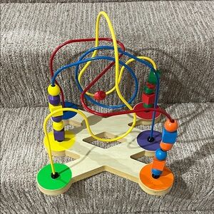 Melissa & Doug Wooden Bead Maze - Red, Yellow, Blue, Green, Orange, Purple